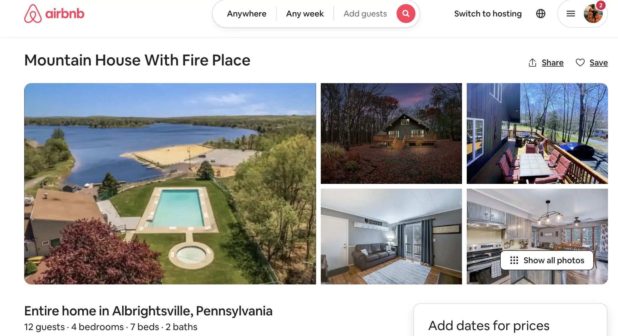 airibnb phoitography of my first property before